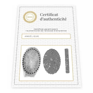 certificat authenticite empreinte GRATIA Benjamin